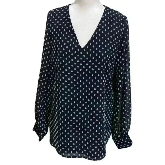 Banana Republic Women’s Polka Dot High-Low Top - Picture 5 of 12